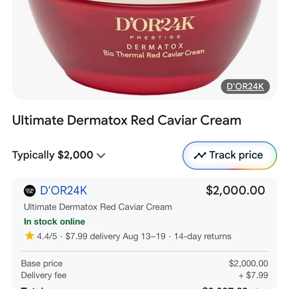 D'Or Skincare Ultimate Red Caviar Cream - Picture 1 of 2
